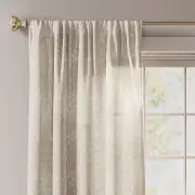63"x54" Printed Farrah Light Filtering Curtain Panel Cream - Threshold