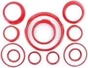 ATATNK Compatible for MINI Countryman R60 2011-2016 Car Styling Interior Accessores Decals Stickers Kit Door Navigation Knob Frame Audio Cover(Pink1)