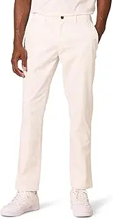[Amazon Essentials] Amazon Brand - Goodthreads Men's Athletic-Fit Washed Comfort Stretch Chino Pant, White 40W x 36L