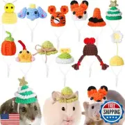 Silkfly 12 Pcs Hamster Hats Mini Hats for Snakes Small Animals Guinea Pig Ham