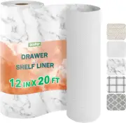 Non-Adhesive Drawer and Shelf Liner 12INX20FT Slip Cabinet Cupboard Kitchen