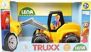 Lena 04412 TRUXX, Construction Approx. 37 cm, Front-end Loader with Functional Shovel Figure, for Children from 2 Years, Play Vehicle Set Yellow