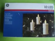 GE CHRISTMAS CANDLE LED STRING LIGHTS VICTORIAN STYLE CLIP 18 FT NEW