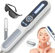 WhAeoy Home Phototherapy Lamp Device, Handheld UVB Phototherapy, Irradiation Area 48cm², with Timer And LCD Display, Including Goggles, Safe And Effective, Suitable for Body And Scalp,A