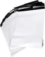 KALLORY 100Pcs Thickened Plastic Mail Bags White Courier Envelopes for Shipping Tear Resistant Efficient Mailing for Non Fragile Items