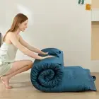 Roll Up Mattress Sleeping Mat, Floor Futon Mattress for Outdoor Indoor, Upgra...