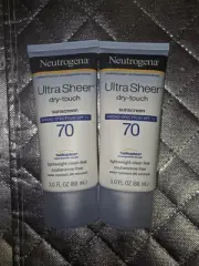 Neutrogena Ultra Sheer Dry-Touch SPF 70 Sunscreen Lotion 3oz Exp 2027 Lot Of 2