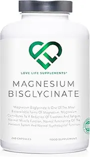 Magnesium Bisglycinate (Chelated) | Zero Bulking Agents | 2500Mg (250Mg Magnesium)