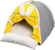 Portable Dog House Dog Tent Pet Shelter Self Warming Cozy Washable Cat Nest Puppy Cave Soft Kennel Bed for Floor Puppy Winter, S
