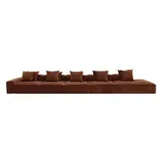 [James Lane] Riley Muse Rust Modular Sofa - 1x Arm, 4x Armless, 1x Right Terminal