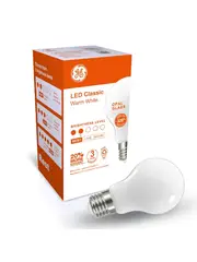 GE 4.3W Glass Opal ES LED GLS Globe in Warm White