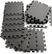 WAWINY 20 Sq Ft Gym Floor Mats (20 Tiles) – High-Density EVA Interlocking Foam Floor Tiles – Puzzle Exercise Mat for Home Gym, Workout Equipment, Weightlifting, Kids Play Area