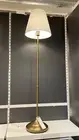 IKEA ÅRSTID Floor lamp, brass, white/pull switch, Steel, Polyester BRAND NEW 61"