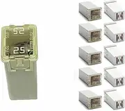Jcase Fuse Kit Mini Jcase Fuse Assortment HIGH PROFILE 25A Fit for Ford Chevy/GM Nissan and Toyota Pickup Trucks Cars and SUVs (10 Pack)