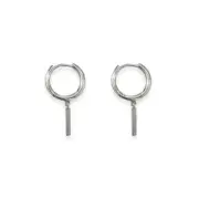 Metal Bar Dangle Drop Earrings for Men Women Streetwear Unisex Style