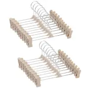 20-Pack Clothes Hanger, Pants Hangers with Clips, Coat Hanger with Hook Swive...