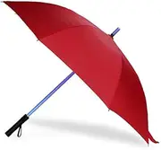 UB-5 LED Lightsaber Umbrella Laser Sword Light Up Golf Umbrellas with 7 Color Changing Windproof (Red)
