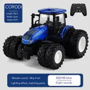 2.4ghz Rc Tractor Trailer With Led Headlights Farm Toy Set 1:24 Remote Control Car Truck Farm Mock Child Boy Gift B3