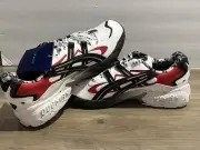 Asics Men's Sneakers Size 10.5 Gel-Kayono 5 OG White/Black/Red NEW in box