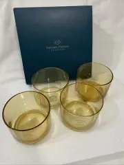 Lenox Tuscany AMBER Classics Sip and Stack -Short - 9oz Glasses Set of 4 NEW