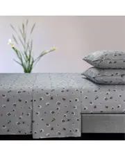 Tribeca Living Floryn Flannel Printed Flannel 100% Cottonextra Deep Pocket Sheet Set