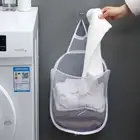 Mesh Wall Mounted Sundries Bucket Laundry Basket Dirty Clothes Bag Home Storage