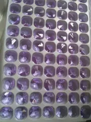 100Pcs 14mm Purple Crystal Octagon Beads Prisms Suncatcher Chandelier Lamp Parts