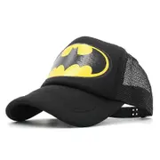 Kids Boys Girls Batman Mesh Snapback Baseball Cap Summer Outdoor Breathable Adjustable Sports Sun Hat Black