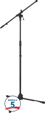 Rok-It Tripod Boom Microphone Stand - Black (5 Pack)