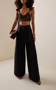 [FRANÇOISE] Exclusive Mila Cotton Gabardine Wide-Leg Pants