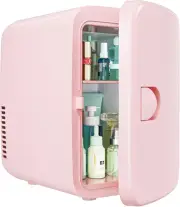 Mini Fridge, 4 Liter/6 Cans AC/DC Small Refrigerator for Skincare, Portable Cool
