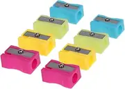 SHINEOFI 72Pcs Colorful Mini Pencil Sharpener Handheld Plastic Pencil Sharpeners for Easy to Use Clean for School Supplies Random Colors