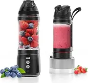 [Mulli] Portable Blender, 24oz Travel Blender for Shakes and Smoothies, USB Rechargeable Mixer with a Lid for Travel Gym