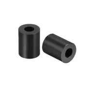 Nylon Round Spacer Washer 3.2mmx7mmx7mm Unthreaded for M3 Screws Black 100Pcs