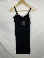 ASOS Midi Bodycon Halter Top Black Stretchy Dress US Size 4 UK 8