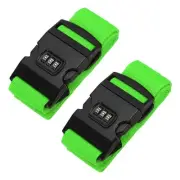 2Pcs Luggage Straps with Combination Lock TSA Approved Green