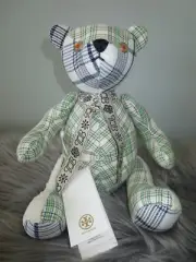 TORY BURCH LIMITED EDITION PLAID PLUSH COLLECTIBLE STUFFED TEDDY BEAR
