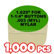 1-1/4" Tecre Mylars Clear Plastic Cover for Button Maker Machine Press 1000 pcs