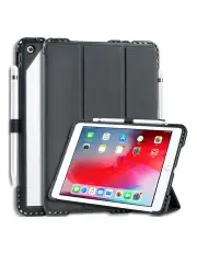 [StylePro] Smart Folio Shockproof Case For iPad 7th, 8th, 9th, 10.2 in Black