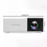 GGP Mini Home Portable Cinema Projector Led Compact Entertainment Projector For Movies & Gaming (White+Black)