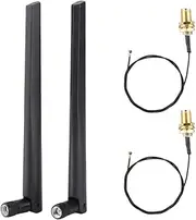 2PCS M.2/NGFF Dual Band Antennas, Wireless Network Card Cable 5DBi SMA Maschio External Antenna for Intel 9560NGW /9260AC/7265AC