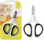 Pet Nail Clippers, Update Version Cat & Kitten Claw Nail Clippers for Trimming, Professional Cat Claw Trimmer Best for a Cat, Puppy, Kitten & Small Dog (black)