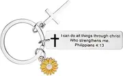 [yaozeio] Christian Keychain Gifts for Best Friend Christian Gifts for Daughter Son Birthday Christmas Xmas Gifts for Granddaughter Grandson Inspirational Gifts for Husband Wife Bible Verse key Chain Gifts