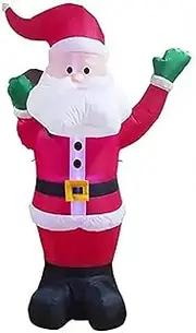 Sifanny 1.8m Christmas Inflatable Santa Giftbox Inflatable Christmas Decorations Santa/Giftbox for Outdoor/Home/Commercial Use(Size:US Plug,Color: 1.8m Santa Claus)