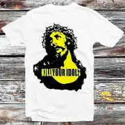Kill Your Idols Hard Rock Worn by Heavy Metal Group Singer T Shirt Vintage Retro Cool Gift Unisex Cartoon Anime -APL212 Pure cotton high quality L
