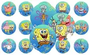 SpongeBob Pre-Cut 1 Inch Bottle Cap Images (8 Options)