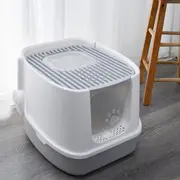 Fully Enclosed Anti Splash Pet Cat Litter Box