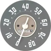 1947-49 Chevrolet Truck; Speedometer; 80 MPH; Head Only