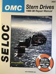 Seloc #3404 OMC Stern Drives 1986-1998 Repair Manual/Wiring Diagram-NEW-SHIP 24H