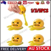 1-5xSquishy Puking Egg Yolk Squeeze Ball With Yellow Goop Anti-Stress Relief Toy